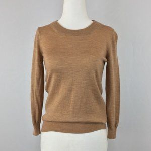 J. Crew tan merino wool sweater Sz PS